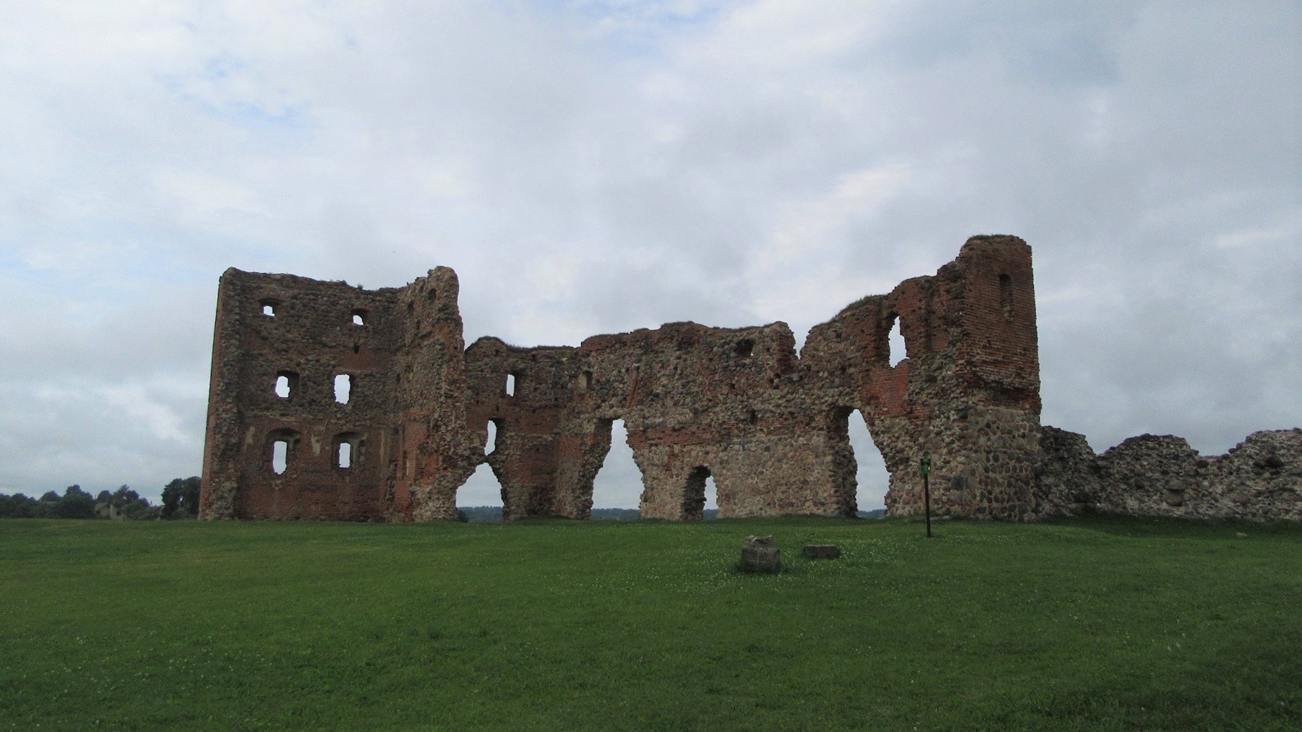 Castle ruins in Ludza, Latvia